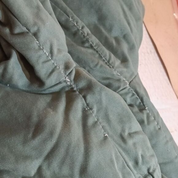 Place Girls Green Fur Lined 2 Pocket Long Jacket Sz L 10/12 - Picture 6 of 6